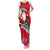 Custom Wallis and Futuna Christmas Family Matching Tank Maxi Dress and Hawaiian Shirt Santa Claus Holding Coat of Arms Polynesian Xmas Style LT03 Mom's Dress Red - Polynesian Pride