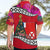 Custom Wallis and Futuna Christmas Hawaiian Shirt Santa Claus Holding Coat of Arms Polynesian Xmas Style LT03 - Polynesian Pride