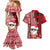 Mele Kalikimaka Hawaii Christmas Couples Matching Mermaid Dress and Hawaiian Shirt Santa Claus Kakau Tribal Mix Polynesia Tattoo LT03 - Polynesian Pride