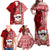 Mele Kalikimaka Hawaii Christmas Family Matching Off Shoulder Maxi Dress and Hawaiian Shirt Santa Claus Kakau Tribal Mix Polynesia Tattoo LT03 - Polynesian Pride