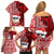 Mele Kalikimaka Hawaii Christmas Family Matching Off Shoulder Short Dress and Hawaiian Shirt Santa Claus Kakau Tribal Mix Polynesia Tattoo LT03 - Polynesian Pride