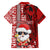 Custom Mele Kalikimaka Hawaii Christmas Family Matching Off Shoulder Short Dress and Hawaiian Shirt Santa Claus Kakau Tribal Mix Polynesia Tattoo LT03 - Polynesian Pride