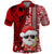 Custom Mele Kalikimaka Hawaii Christmas Polo Shirt Santa Claus Kakau Tribal Mix Polynesia Tattoo LT03 Red - Polynesian Pride