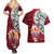 French Polynesia Christmas Couples Matching Summer Maxi Dress and Hawaiian Shirt Santa Hold Seal with Polynesian Tribal Tattoo LT03 - Polynesian Pride