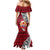 French Polynesia Christmas Mermaid Dress Santa Hold Seal with Polynesian Tribal Tattoo LT03 - Polynesian Pride