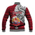 Custom French Polynesia Christmas Baseball Jacket Santa Hold Seal with Polynesian Tribal Tattoo LT03 - Polynesian Pride