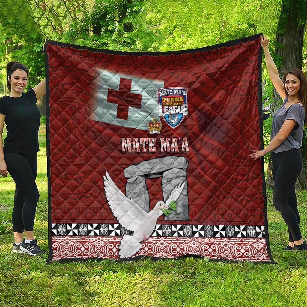 Mate Ma'a Tonga Quilt Haamonga a Maui and White Dove - Tongan Kupesi Ngatu LT03 - Polynesian Pride