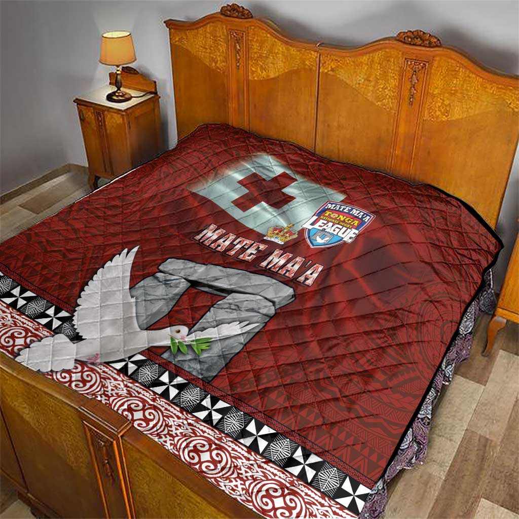 Mate Ma'a Tonga Quilt Haamonga a Maui and White Dove - Tongan Kupesi Ngatu LT03 - Polynesian Pride