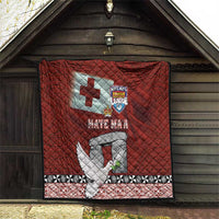 Mate Ma'a Tonga Quilt Haamonga a Maui and White Dove - Tongan Kupesi Ngatu LT03 - Polynesian Pride