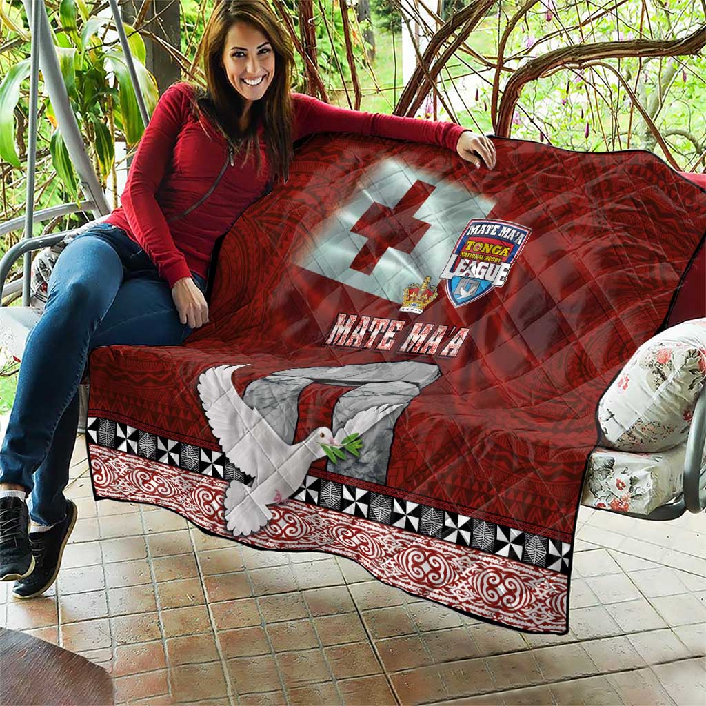 Mate Ma'a Tonga Quilt Haamonga a Maui and White Dove - Tongan Kupesi Ngatu LT03 - Polynesian Pride