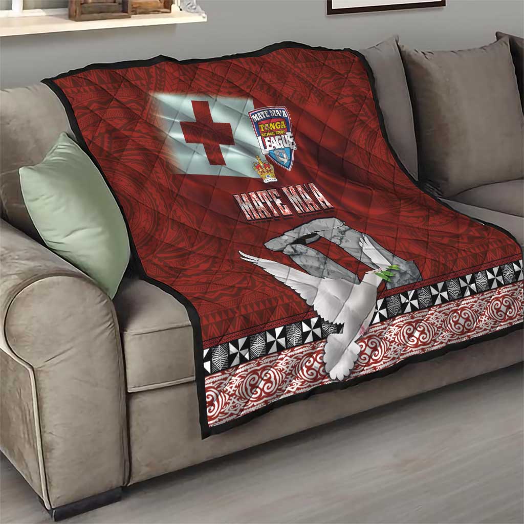 Mate Ma'a Tonga Quilt Haamonga a Maui and White Dove - Tongan Kupesi Ngatu LT03 - Polynesian Pride
