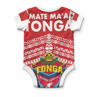 Mate Ma'a Tonga Baby Onesie Double White Dove and Kupesi Ngatu Art Tattoo LT03 - Polynesian Pride