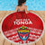 Mate Ma'a Tonga Beach Blanket Douple White Dove and Kupesi Ngatu Art Tattoo