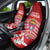 Mate Ma'a Tonga Car Seat Cover Douple White Dove and Kupesi Ngatu Art Tattoo