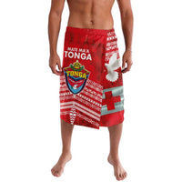 Mate Ma'a Tonga Lavalava Double White Dove and Kupesi Ngatu Art Tattoo LT03 Red - Polynesian Pride
