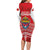 Mate Ma'a Tonga Long Sleeve Bodycon Dress Douple White Dove and Kupesi Ngatu Art Tattoo