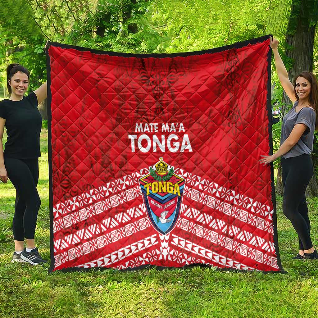Mate Ma'a Tonga Quilt Double White Dove and Kupesi Ngatu Art Tattoo LT03 - Polynesian Pride