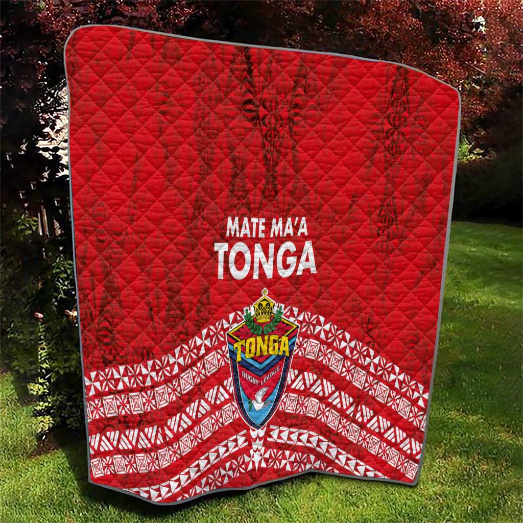 Mate Ma'a Tonga Quilt Double White Dove and Kupesi Ngatu Art Tattoo LT03 - Polynesian Pride