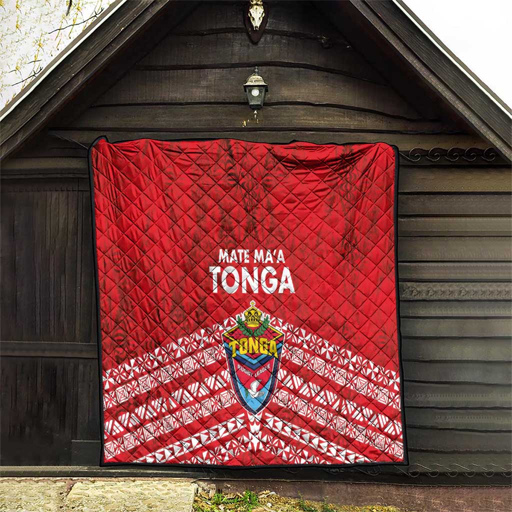 Mate Ma'a Tonga Quilt Double White Dove and Kupesi Ngatu Art Tattoo LT03 - Polynesian Pride