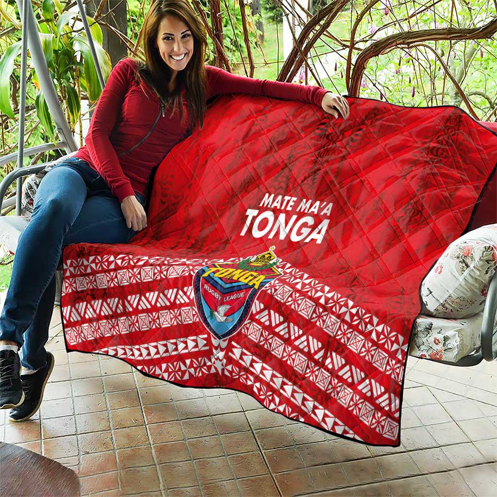 Mate Ma'a Tonga Quilt Double White Dove and Kupesi Ngatu Art Tattoo LT03 - Polynesian Pride