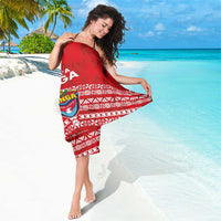 Mate Ma'a Tonga Sarong Double White Dove and Kupesi Ngatu Art Tattoo LT03 - Polynesian Pride