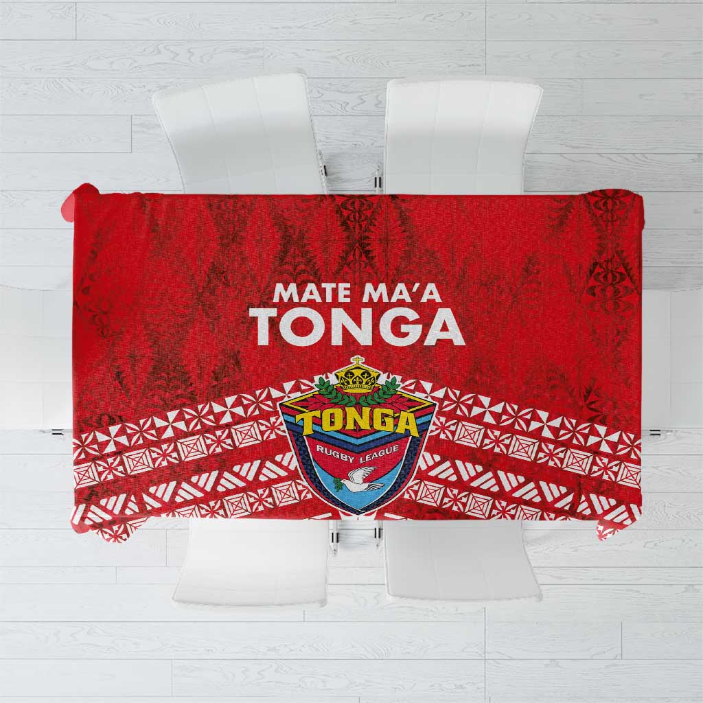 Mate Ma'a Tonga Tablecloth Douple White Dove and Kupesi Ngatu Art Tattoo