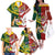 Custom Mate Ma'a Tonga and Australia Kangaroo Family Matching Off The Shoulder Long Sleeve Dress and Hawaiian Shirt Nation Seal with Mascot Aboriginal and Tongan Kupesi Ngatu Art