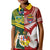 Custom Mate Ma'a Tonga and Australia Kangaroo Kid Polo Shirt Nation Seal with Mascot Aboriginal and Tongan Kupesi Ngatu Art