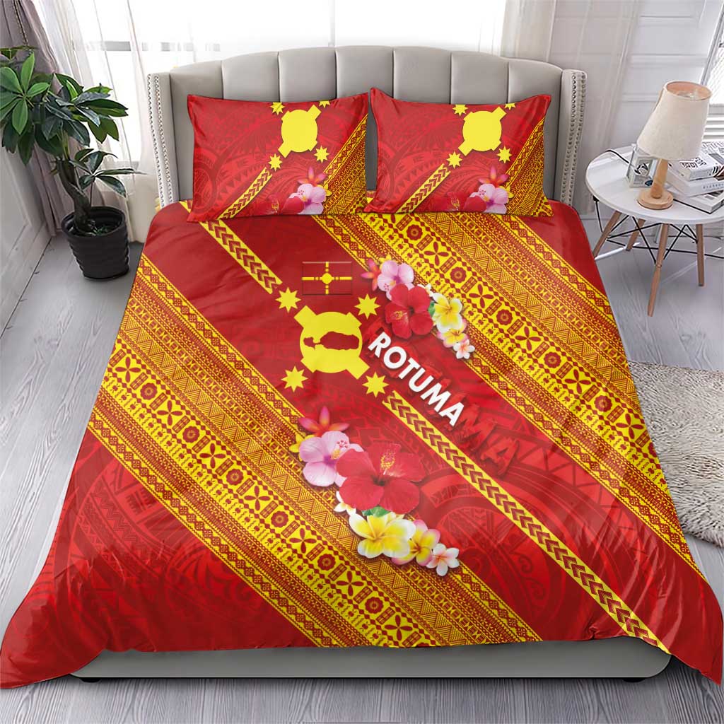 Rotuma Island Bedding Set Fijian Tapa with Polynesian Art and Hibiscus LT03 - Polynesian Pride