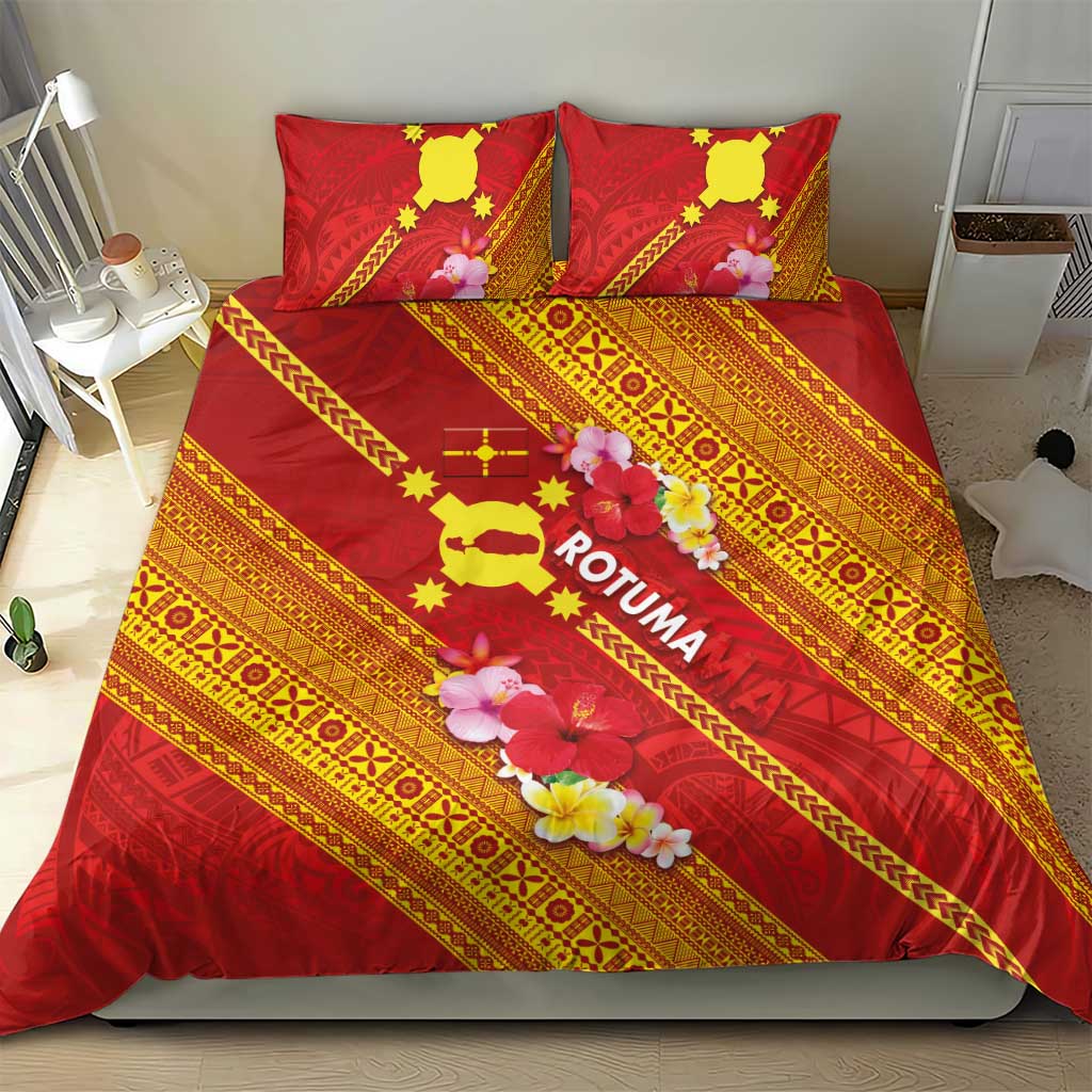 Rotuma Island Bedding Set Fijian Tapa with Polynesian Art and Hibiscus LT03 - Polynesian Pride