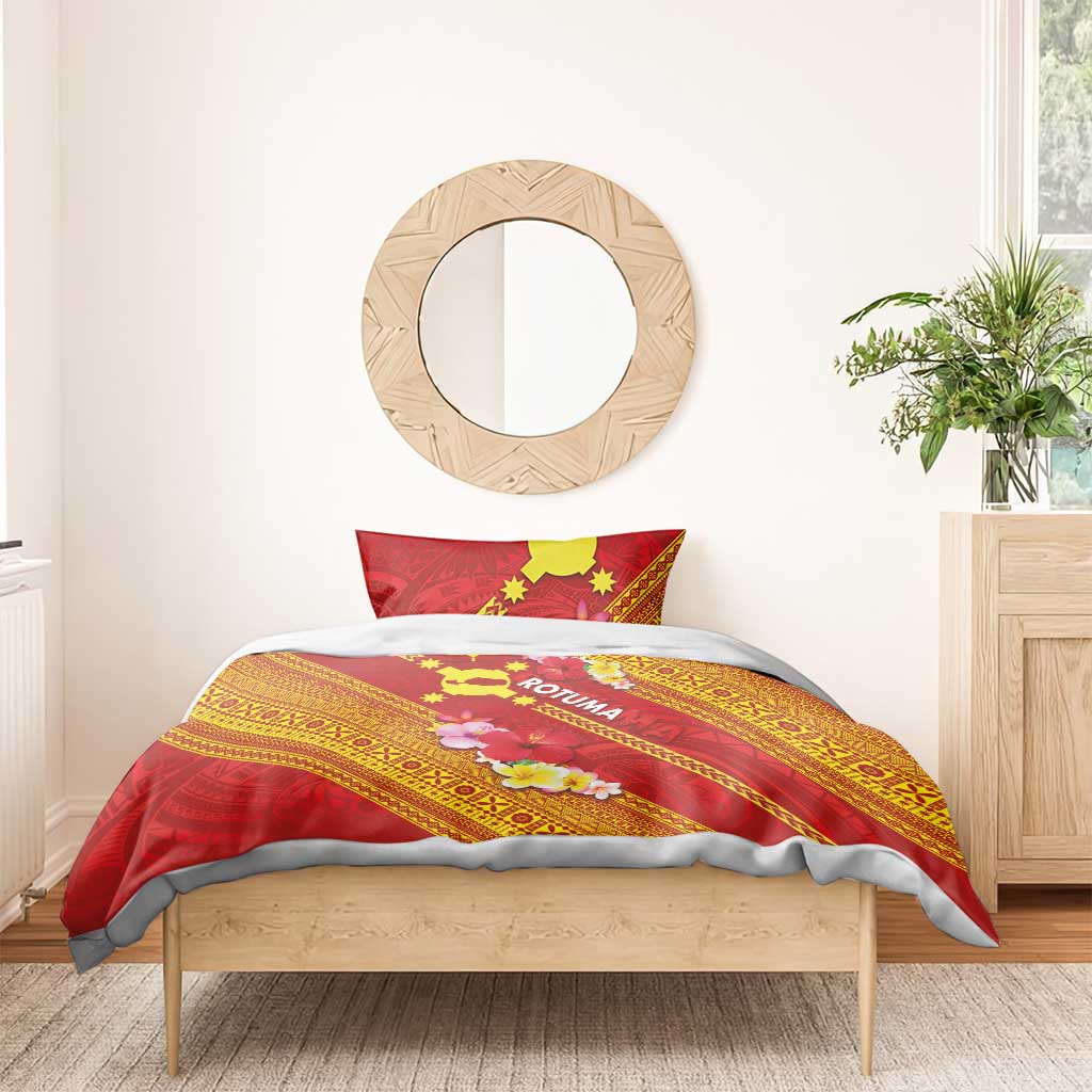 Rotuma Island Bedding Set Fijian Tapa with Polynesian Art and Hibiscus LT03 - Polynesian Pride