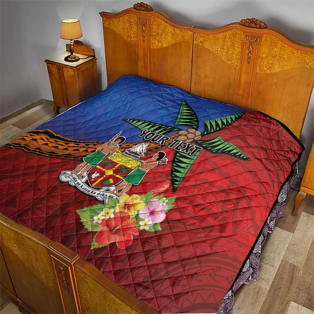 Personalised Fiji and Rotuma Together Quilt Fjian Masi and Pacific Pattern Mix Culture LT03 - Polynesian Pride