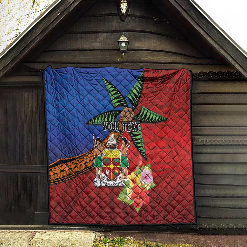 Personalised Fiji and Rotuma Together Quilt Fjian Masi and Pacific Pattern Mix Culture LT03 - Polynesian Pride