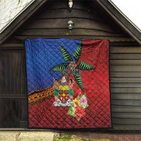 Personalised Fiji and Rotuma Together Quilt Fjian Masi and Pacific Pattern Mix Culture LT03 - Polynesian Pride