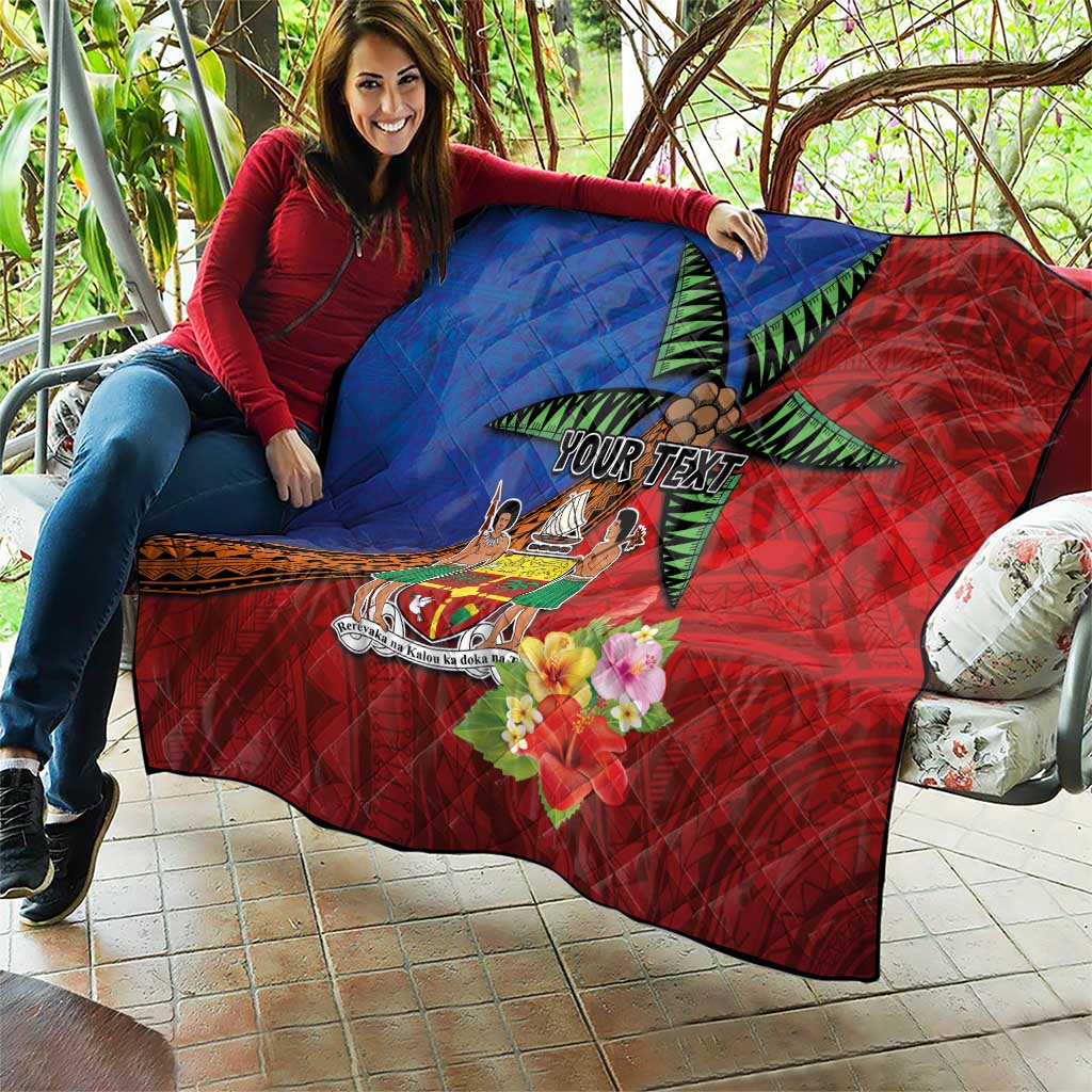 Personalised Fiji and Rotuma Together Quilt Fjian Masi and Pacific Pattern Mix Culture LT03 - Polynesian Pride