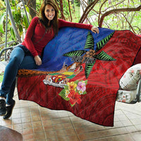 Personalised Fiji and Rotuma Together Quilt Fjian Masi and Pacific Pattern Mix Culture LT03 - Polynesian Pride