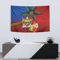 Personalised Fiji and Rotuma Together Tapestry Fjian Masi and Pacific Pattern Mix Culture LT03 - Polynesian Pride
