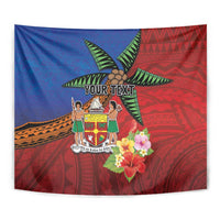 Personalised Fiji and Rotuma Together Tapestry Fjian Masi and Pacific Pattern Mix Culture LT03 - Polynesian Pride