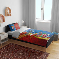 Personalised Fiji and Rotuma Together Bedding Set Tapa and Pacific Art Pattern with Cultural Emblems Half Style LT03 - Polynesian Pride