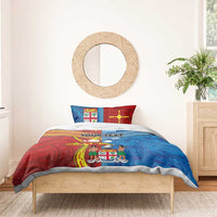 Personalised Fiji and Rotuma Together Bedding Set Tapa and Pacific Art Pattern with Cultural Emblems Half Style LT03 - Polynesian Pride