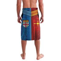 Personalised Fiji and Rotuma Together Lavalava Tapa and Pacific Art Pattern with Cultural Emblems Half Style LT03 - Polynesian Pride