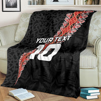 Custom New Zealand Rugby Blanket Maori and Silver Fern Half Style LT03 - Polynesian Pride