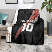 Custom New Zealand Rugby Blanket Maori and Silver Fern Half Style LT03 - Polynesian Pride