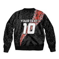Custom New Zealand Rugby Bomber Jacket Maori and Silver Fern Half Style LT03 - Polynesian Pride