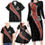 Custom New Zealand Rugby Family Matching Long Sleeve Bodycon Dress and Hawaiian Shirt Maori and Silver Fern Half Style