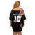 Custom New Zealand Rugby Family Matching Off Shoulder Short Dress and Hawaiian Shirt Maori and Silver Fern Half Style