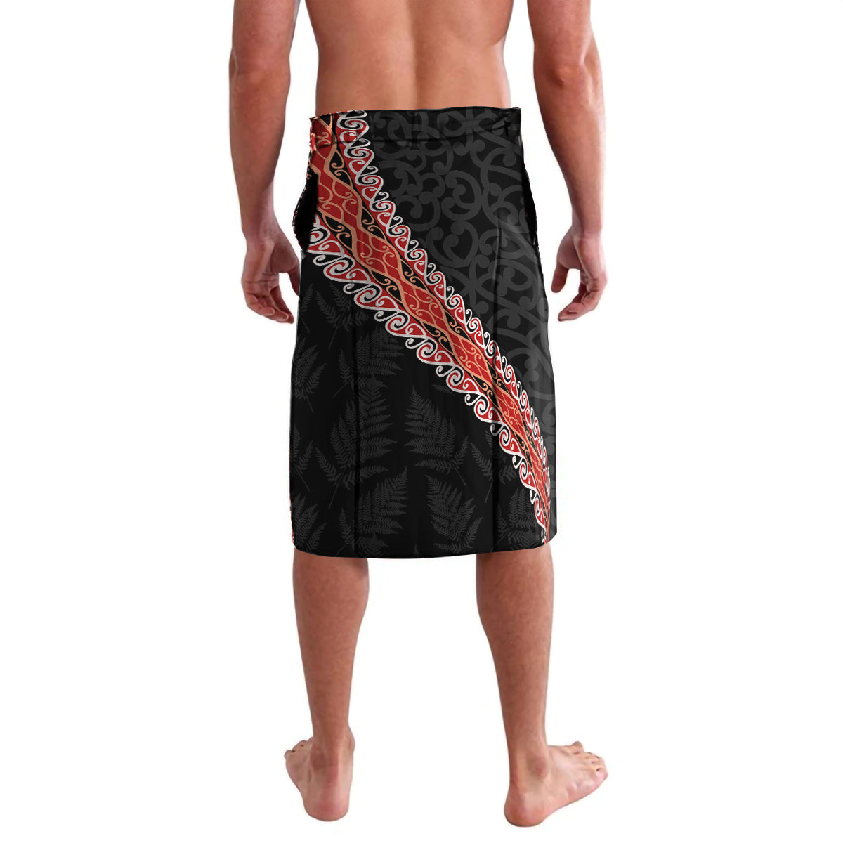 Custom New Zealand Rugby Lavalava Maori and Silver Fern Half Style LT03 - Polynesian Pride