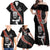 New Zealand Maori Warrior Rugby Family Matching Off Shoulder Maxi Dress and Hawaiian Shirt Maori and Silver Fern Half Style