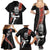 New Zealand Maori Warrior Rugby Family Matching Summer Maxi Dress and Hawaiian Shirt Maori and Silver Fern Half Style