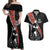 New Zealand Maori Rugby Player Couples Matching Off Shoulder Maxi Dress and Hawaiian Shirt Maori and Silver Fern Half Style